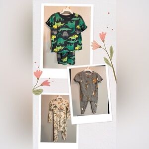 Lot of 3 Toddler Boy Pajamas – Size 18M (one set 18–24M)